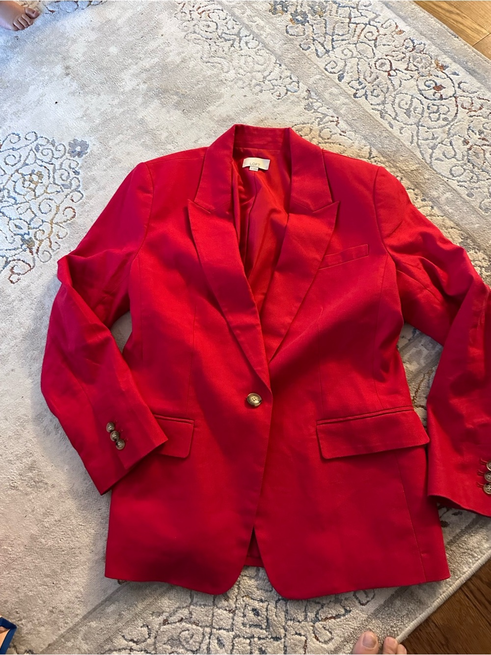 LOFT Red Single-Button Women's Blazer
